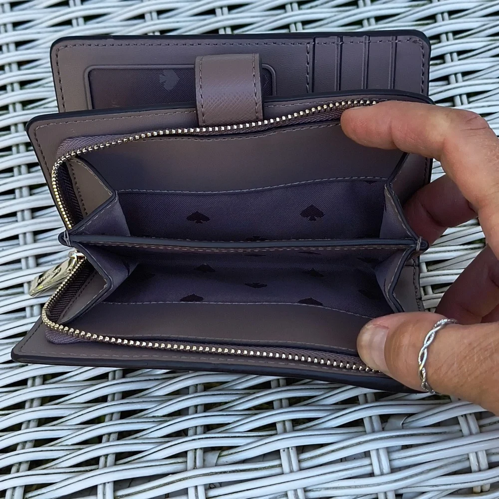 Kate Spade New York Staci Medium Compact Bifold Wallet || Dusty Mauve - Picture 10 of 12